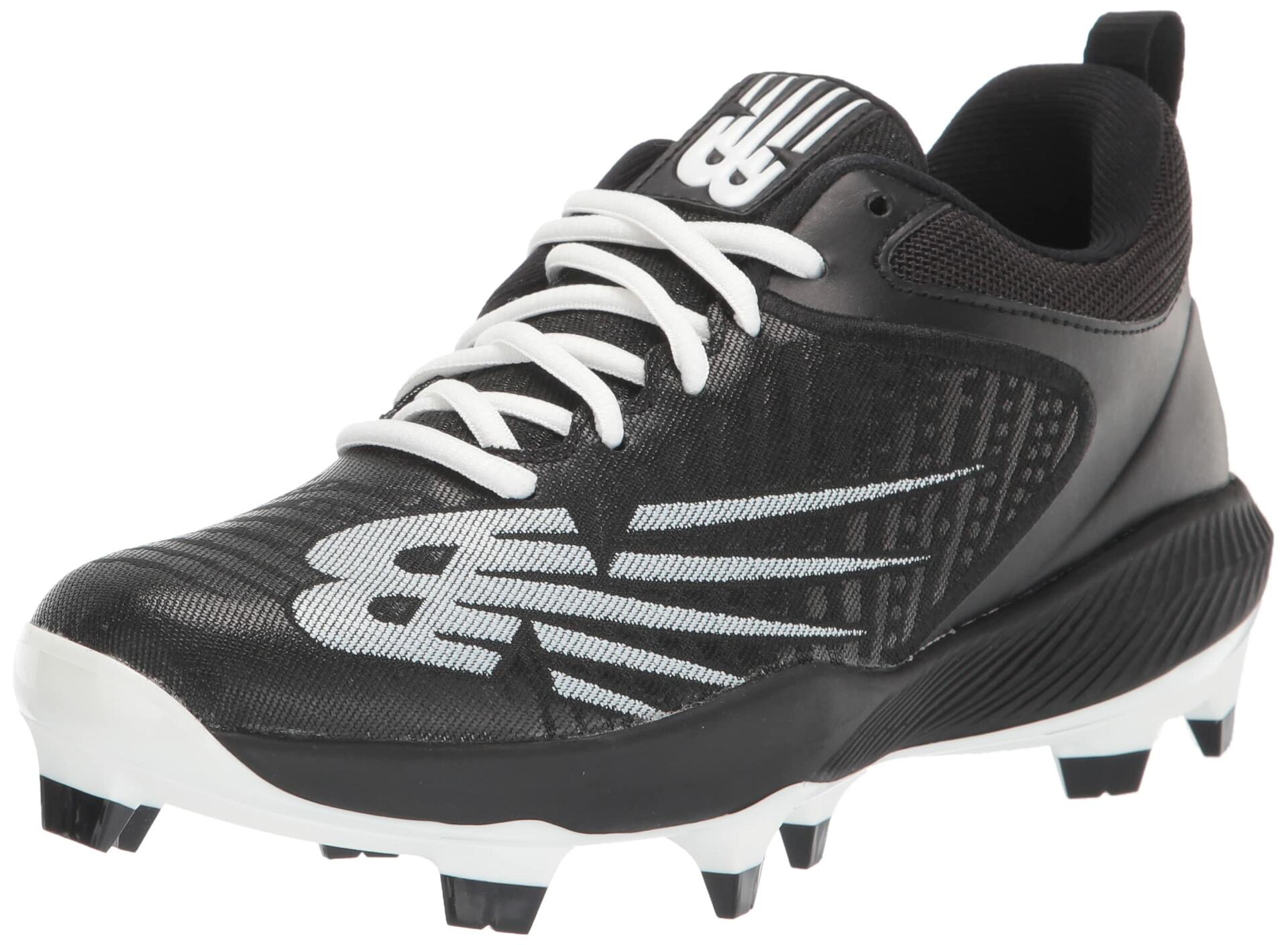 New Balance Men's FuelCell 4040 V6 Molded Baseball Shoe, Black/White, 8 No Box