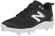 New Balance Men's Fresh Foam 3000 V6 Molded Baseball Shoe, Black/White, 15 No Box