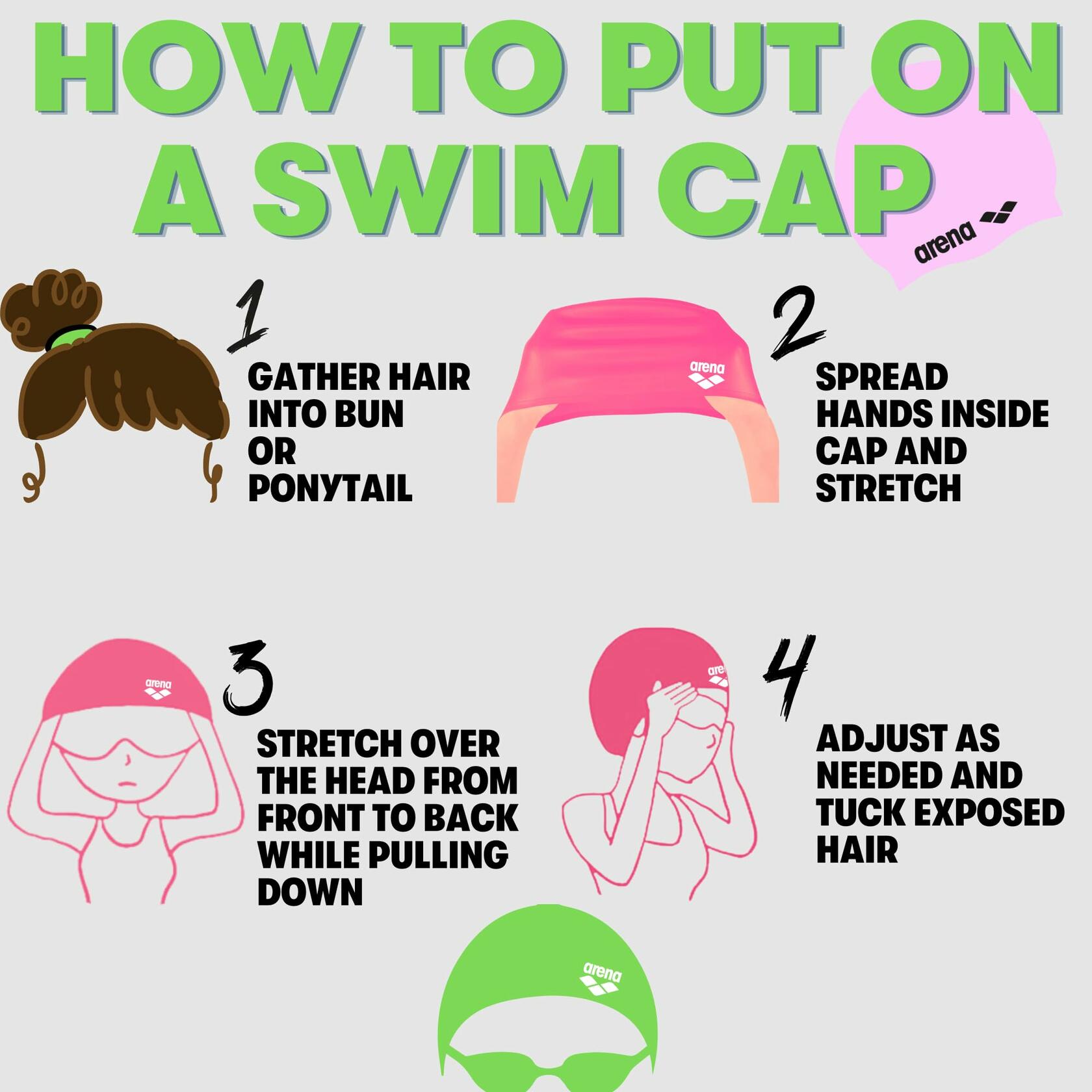 Arena Junior Recycled Silicone Unisex Swim Cap, One Size, Blue Multi