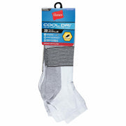 Hanes, Mens Cool Dri Ankle White, 3 Count