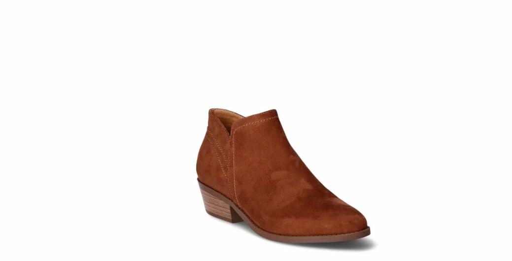 Time and Tru Women's Ankle Boot (Cognac, US Size Adult Women, Medium, 6)