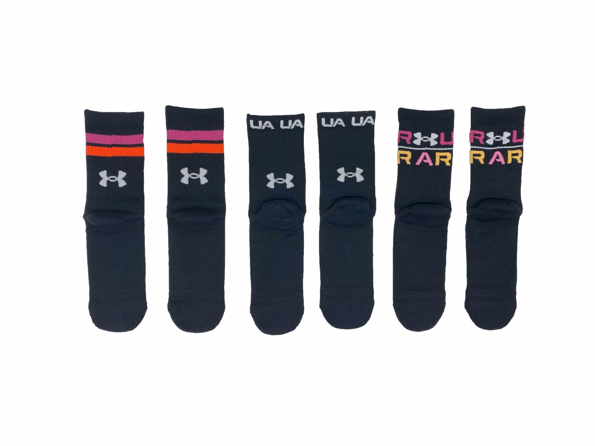 Under Armour Adult Unisex Cushioned Crew Socks 3 Pack, Women 6-10, Men 7-8.5)