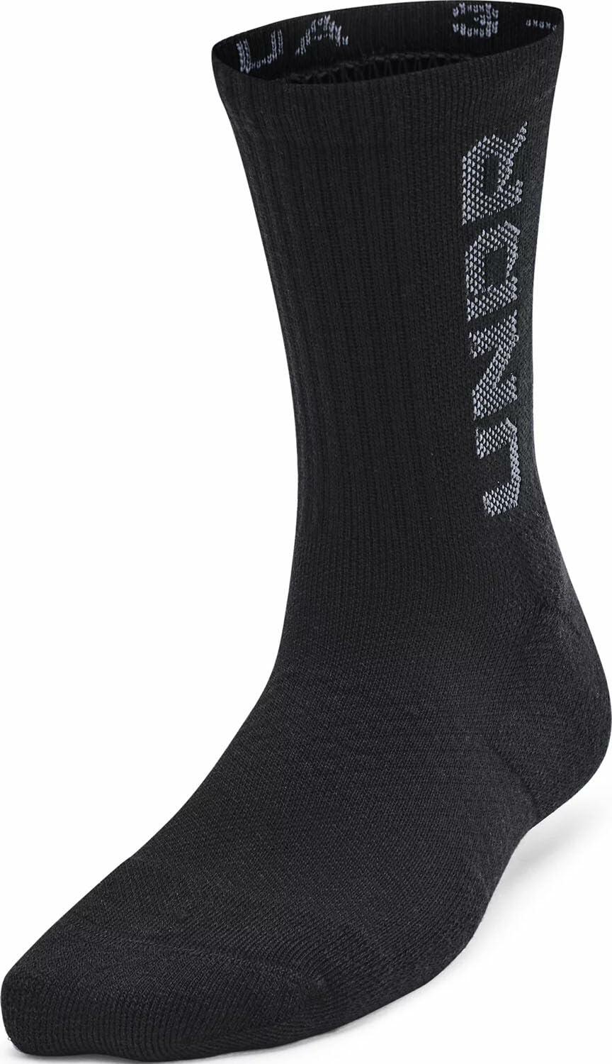 Under Armour - Kids 3-Maker 3Pk Mid Socks, Color Black (001), Size: Medium
