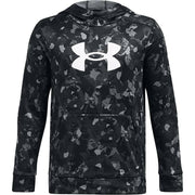Under Armour Boys' Armour Fleece Print Hoodie Black/White, X-Large