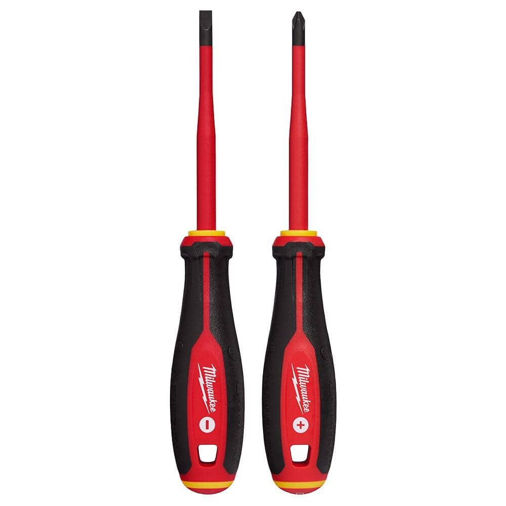 Milwaukee Tool Insulated Screwdriver St 4 1/4 in L 2pcs 48-22-2207