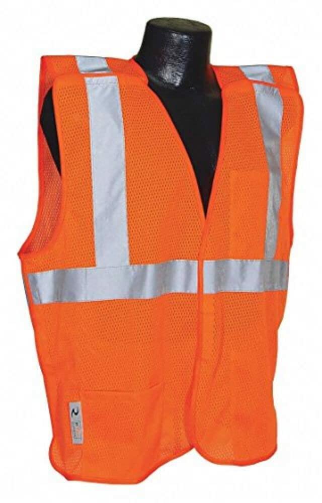 Radians SV4OML Economy Class 2 Breakaway Mesh Safety Vests, Large, Orange