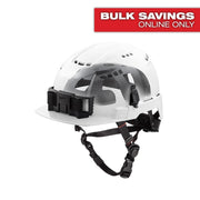 BOLT White Type 2 Class C Front Brim Vented Safety Helmet w/ IMPACT-ARMOR Liner