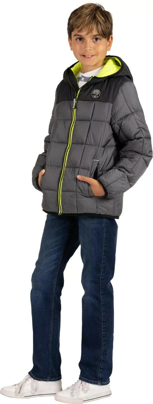 Boys' Torque Puffer Jacket Full-Zip Lightweight Water-Resistant, XS