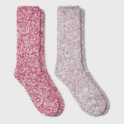 Women's 2pk Cozy Marled Crew Socks - Universal Thread™ Berry/Purple 4-10