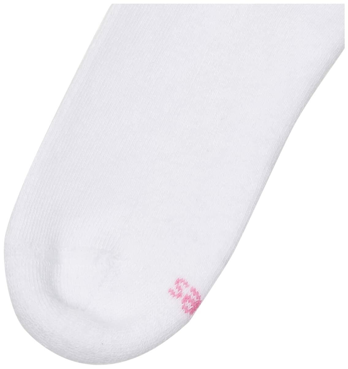 Ankle Socks Womens 6-Pack Hanes Ultimate White Black ComfortSort Cushion sz 5-9