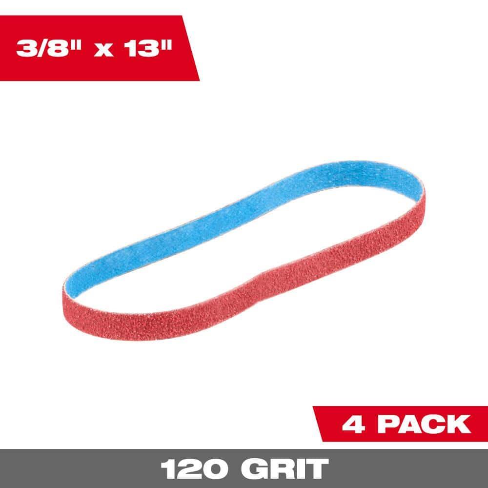 3/8 in. x 13 in. 120 Grit Bandfile Belts (4 Pack)