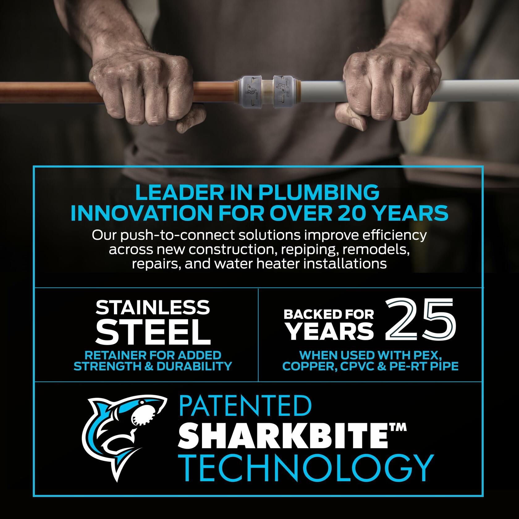 Shark Bite Max URSS3088FX24 0.75 x 24 in. Cor SS Flexible Water Heater Connector