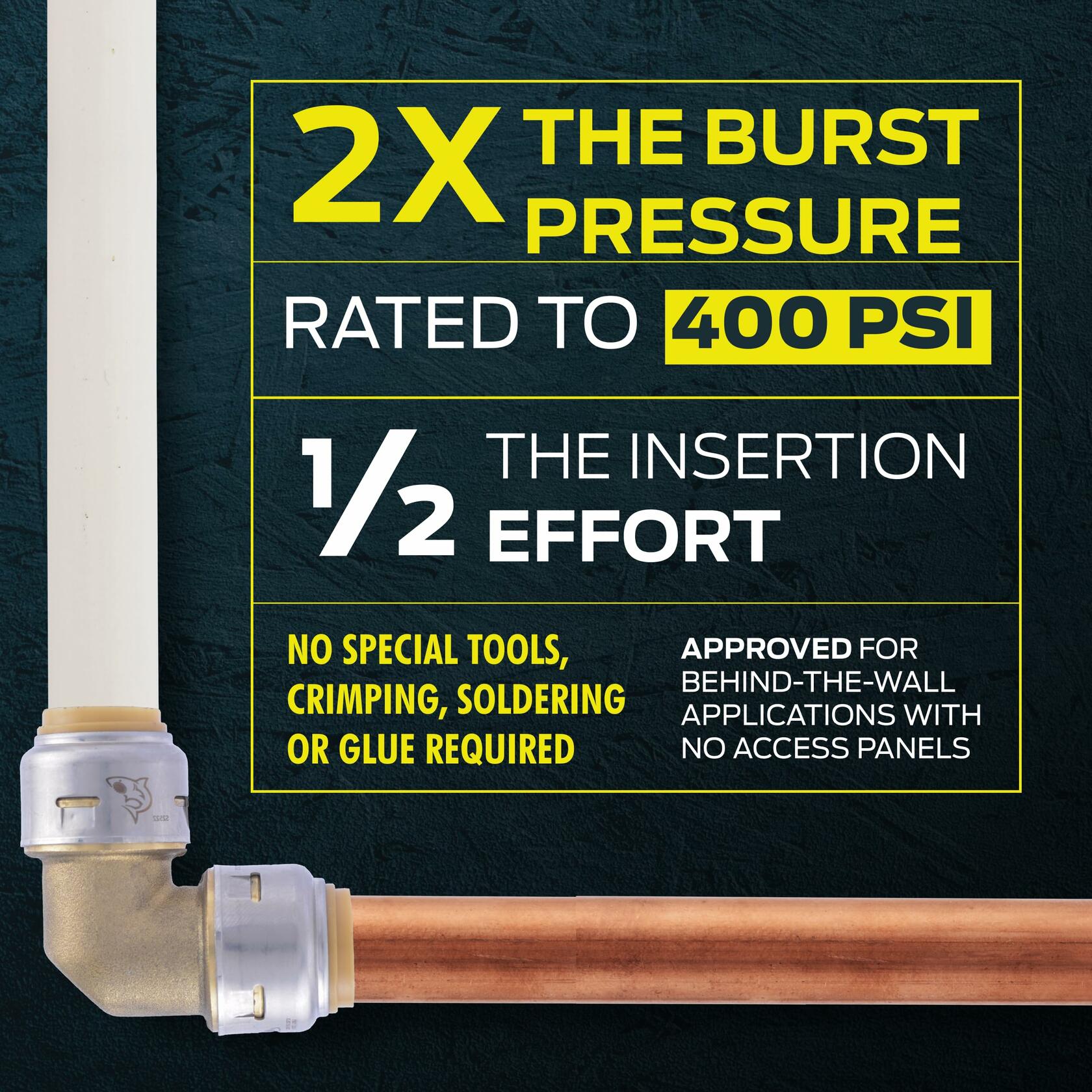 Shark Bite Max URSS3088FX24 0.75 x 24 in. Cor SS Flexible Water Heater Connector