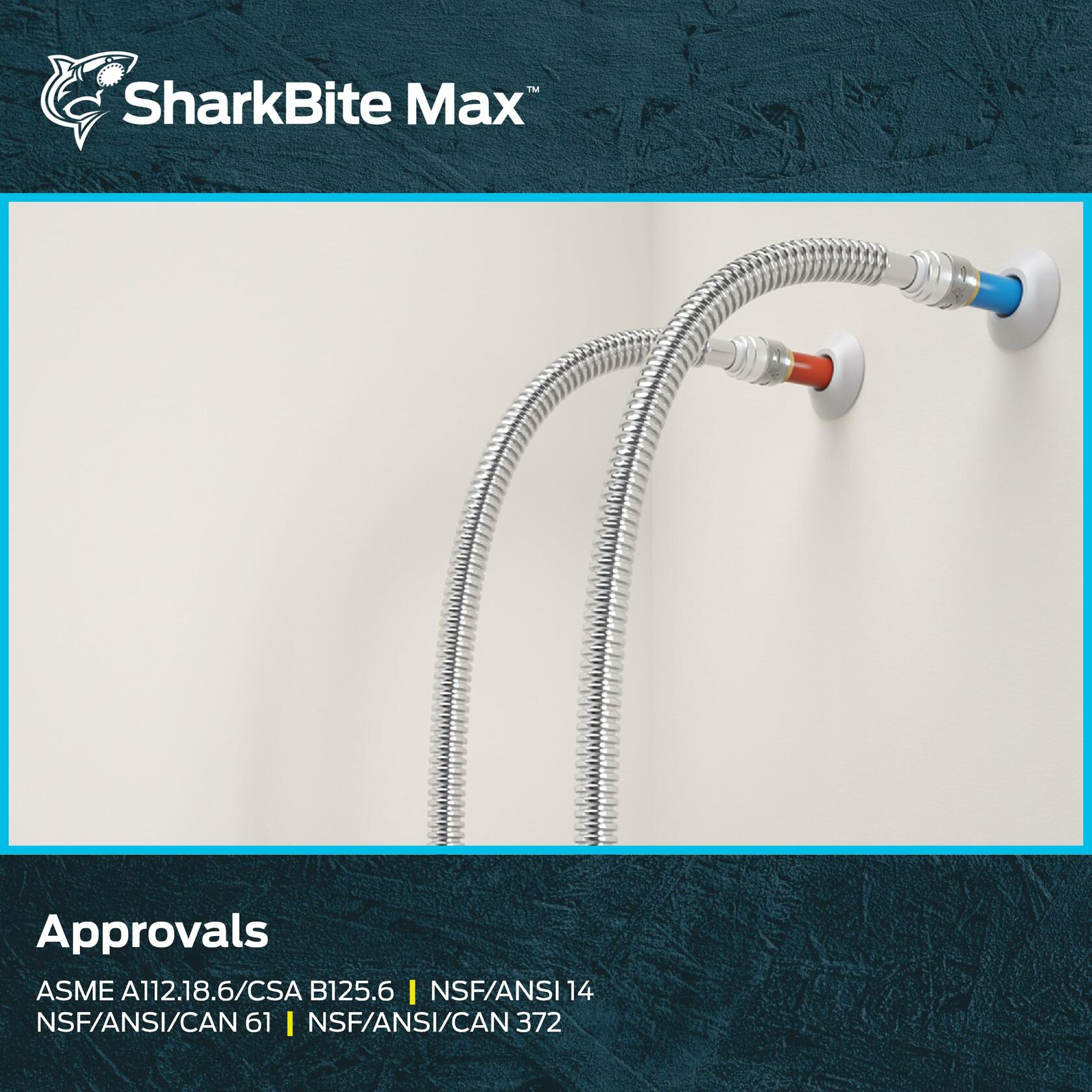 Shark Bite Max URSS3088FX24 0.75 x 24 in. Cor SS Flexible Water Heater Connector