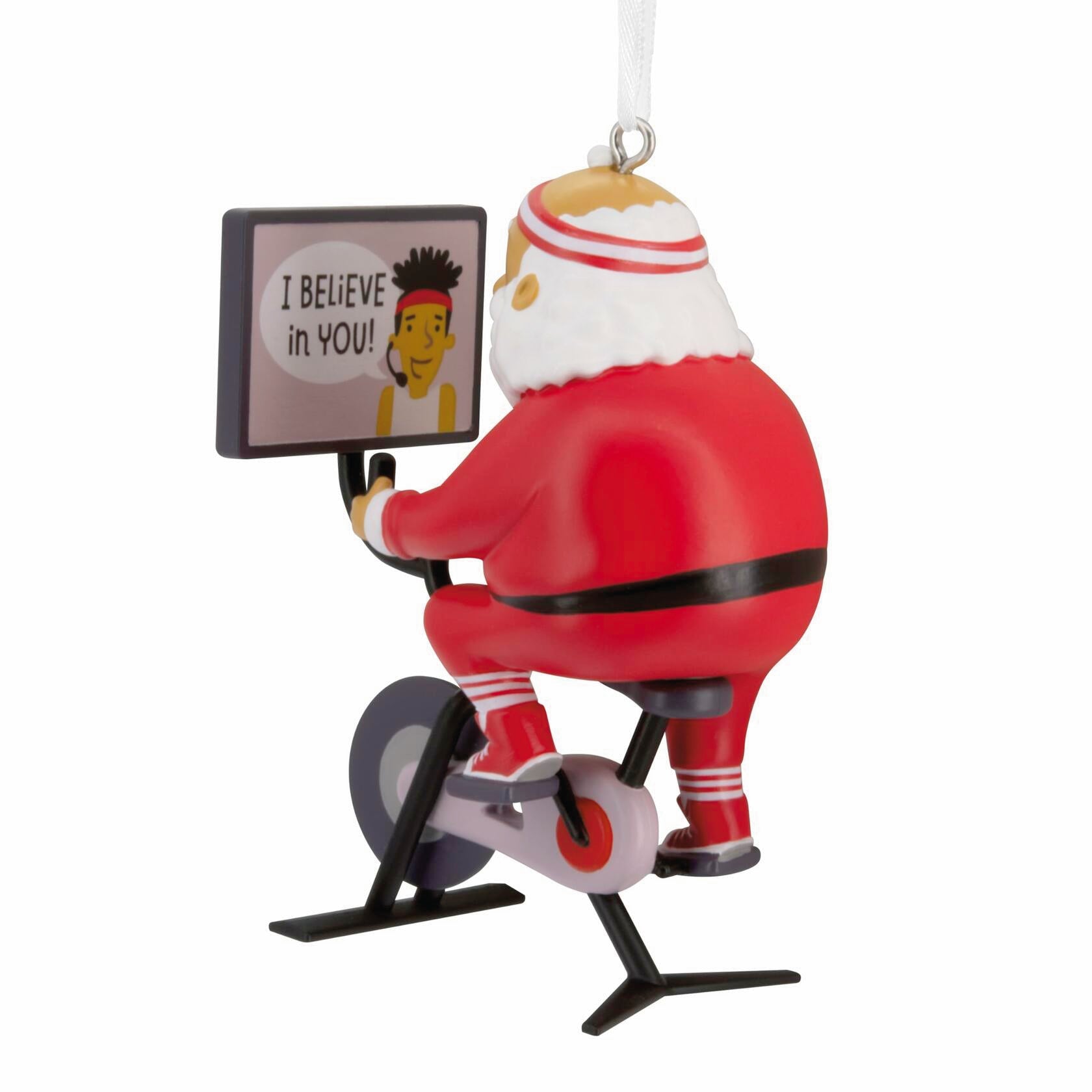 Hallmark Cycling Santa Christmas Ornament