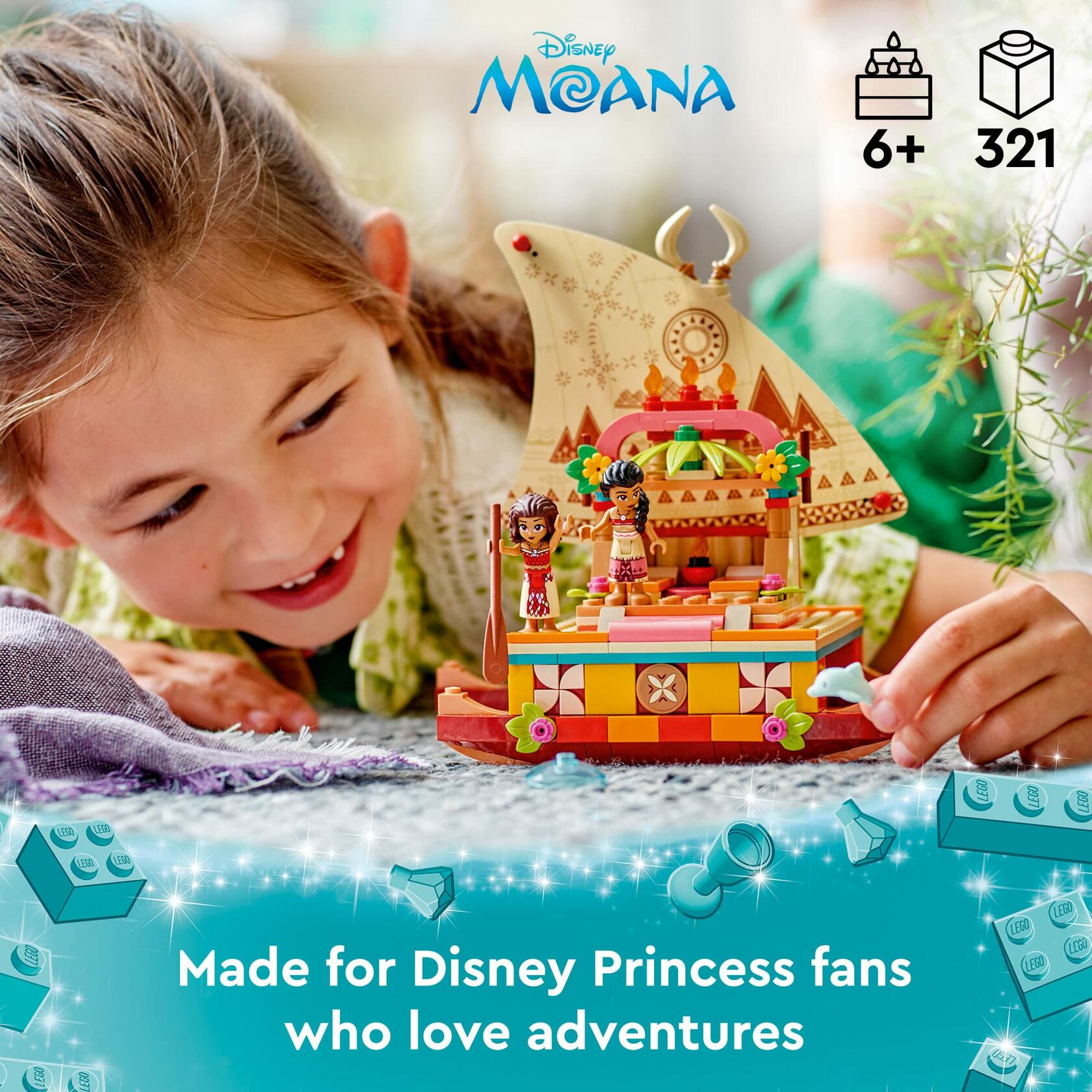 LEGO Disney Princess Moanas Wayfinding Boat Building Toy Disney Princess Toy Set