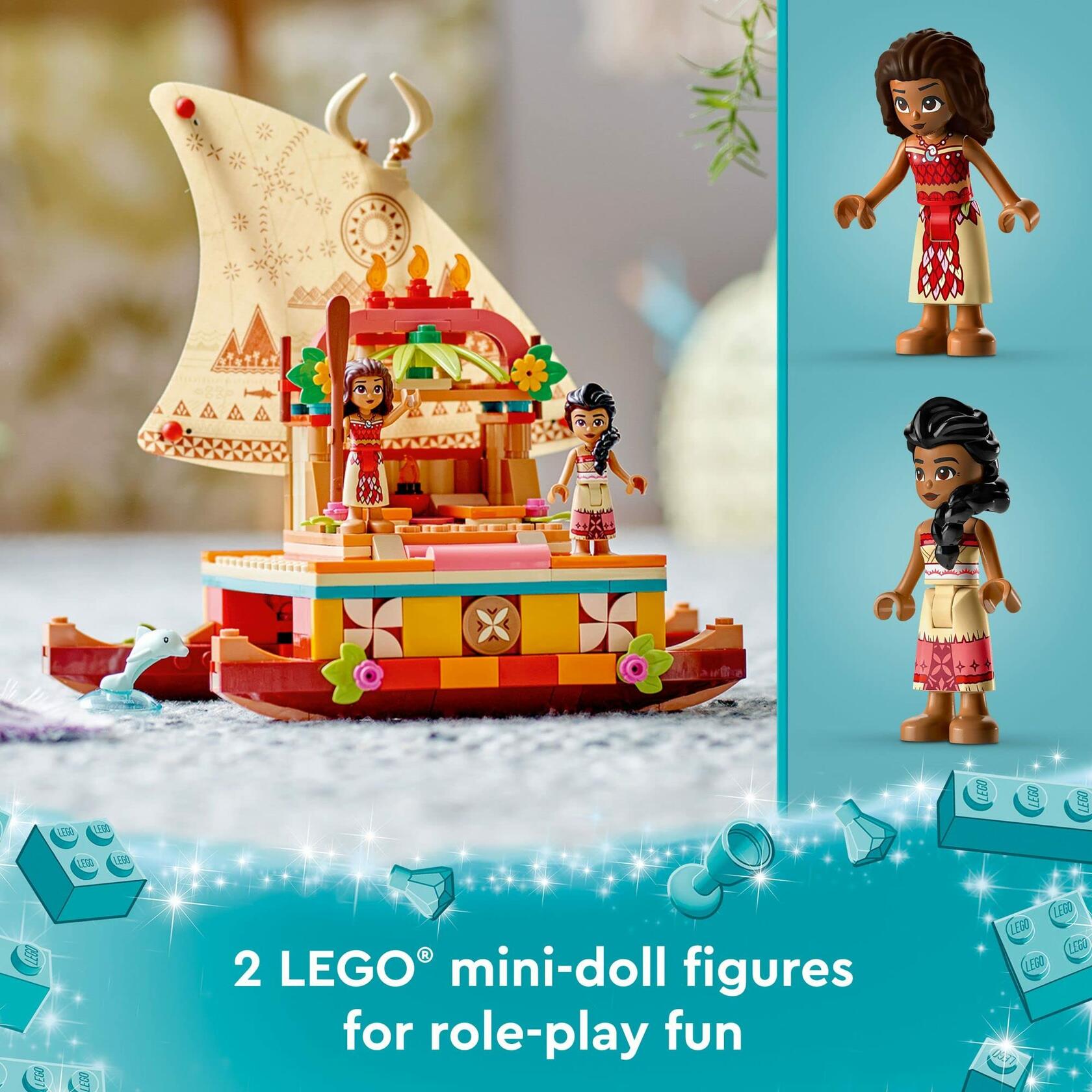 LEGO Disney Princess Moanas Wayfinding Boat Building Toy Disney Princess Toy Set