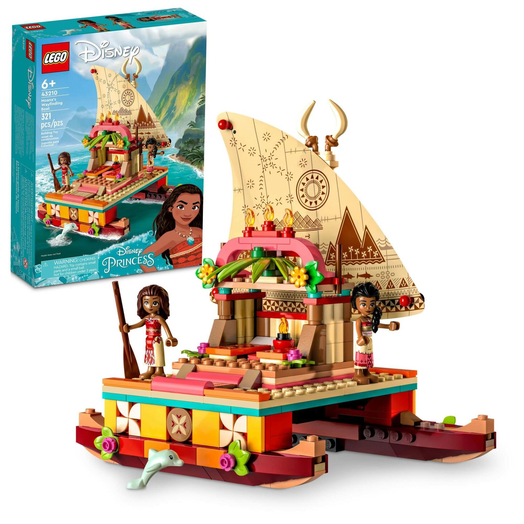 LEGO Disney Princess Moanas Wayfinding Boat Building Toy Disney Princess Toy Set