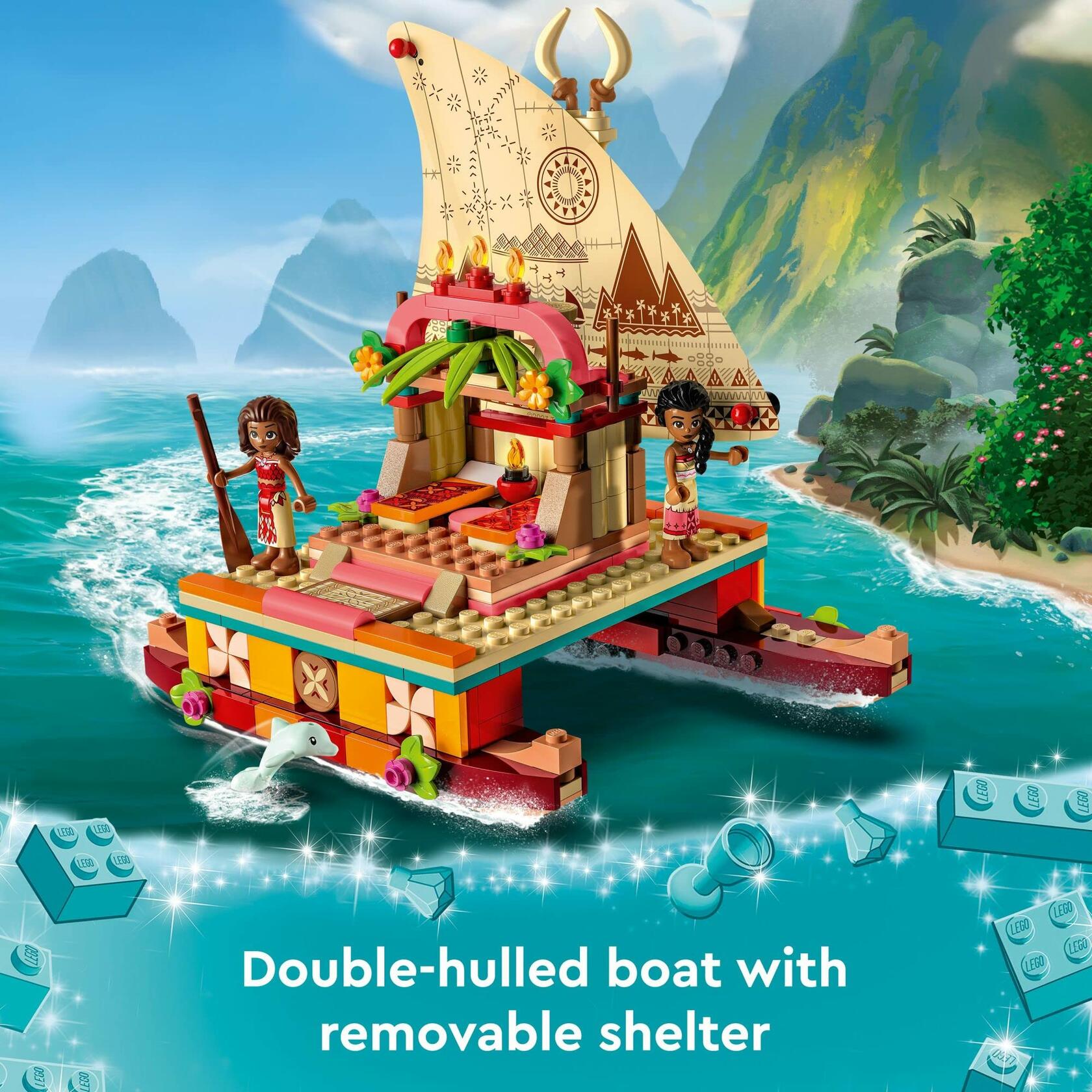 LEGO Disney Princess Moanas Wayfinding Boat Building Toy Disney Princess Toy Set