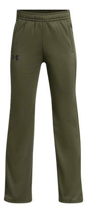 Under Armour Boys' Armourfleece Straight Leg Pant M/Regular, OD Green/Blk, Med