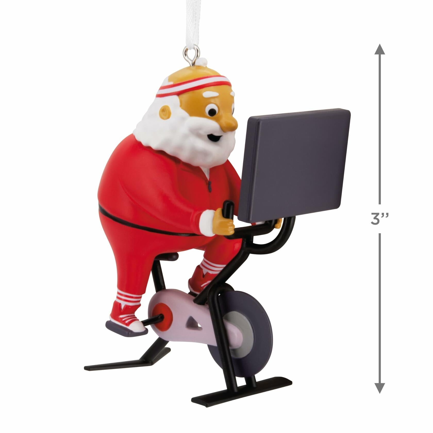Hallmark Cycling Santa Christmas Ornament