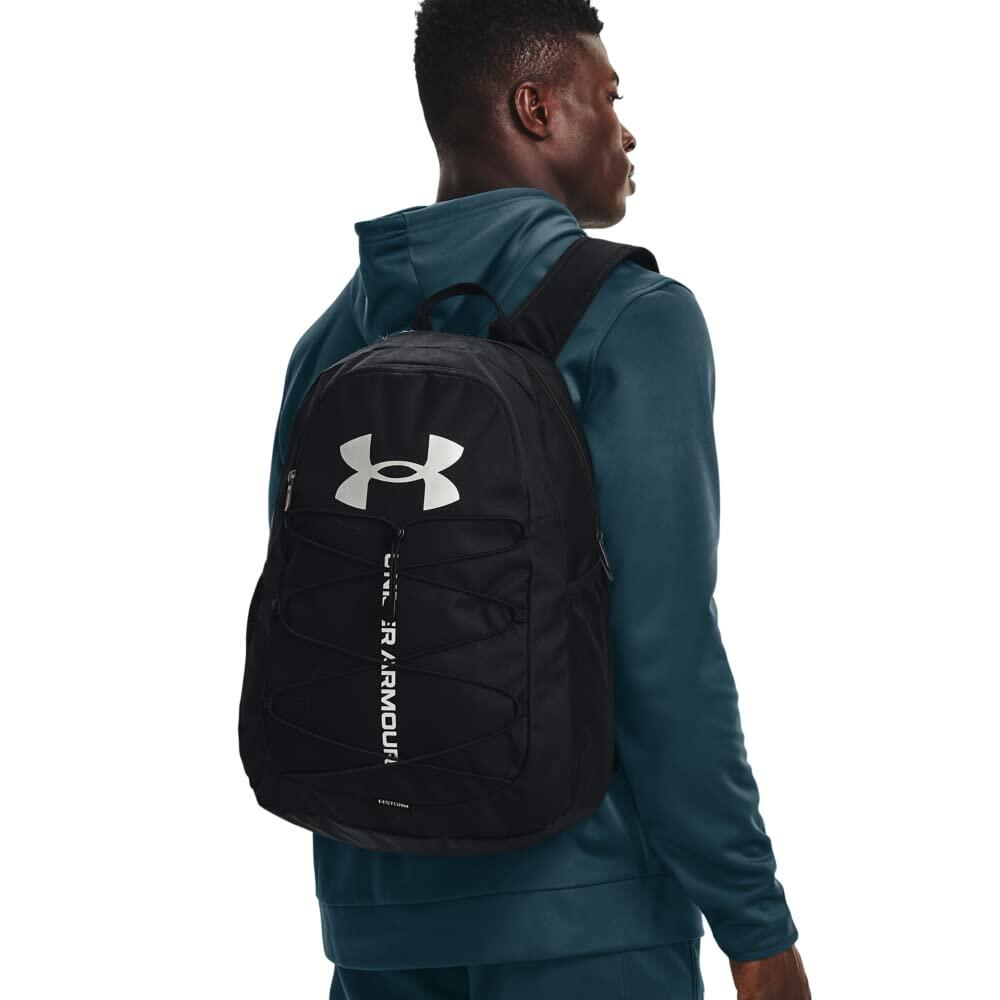 Under Armour Unisex-Adult Hustle Sport Backpack , Black (001)/Silver