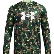 Under Armour Boys' Armour Fleece All Over Print Hoodie Forest Green / White YL/G