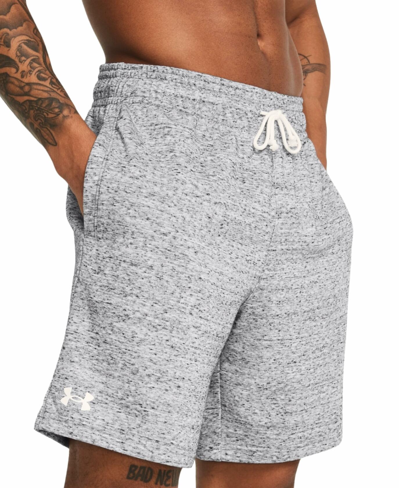 Under Armour Men's UA Rival Terry 8" Shorts 1383288 Medium Regular, Grey Heather