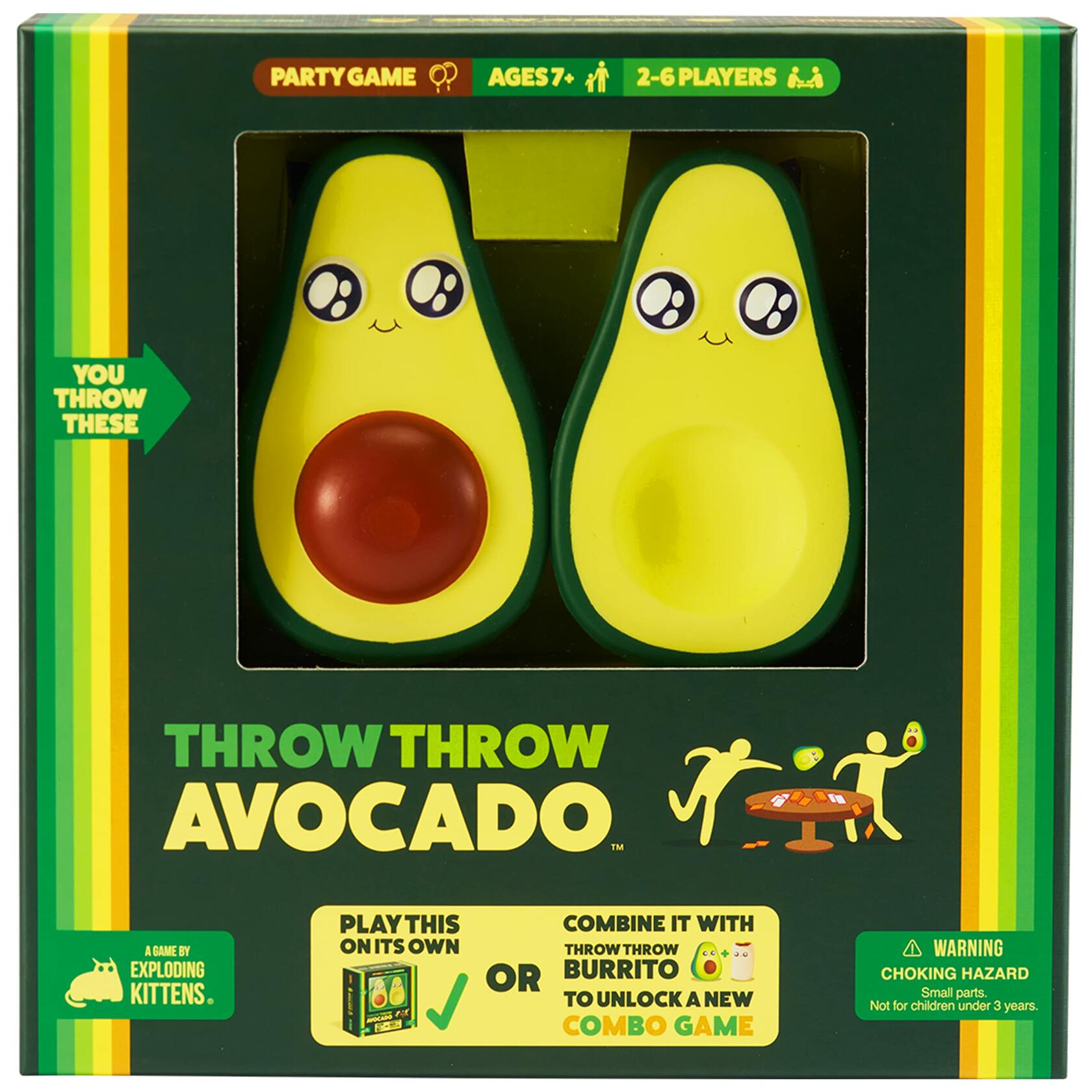 Exploding Kittens Throw Avocado Ages 7+, Kid and Adult Card Game