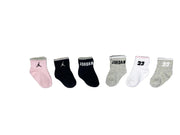 Nike Jordan Baby Girls Legacy Lightweight Ankle Socks 6 Pack 12-24 Months