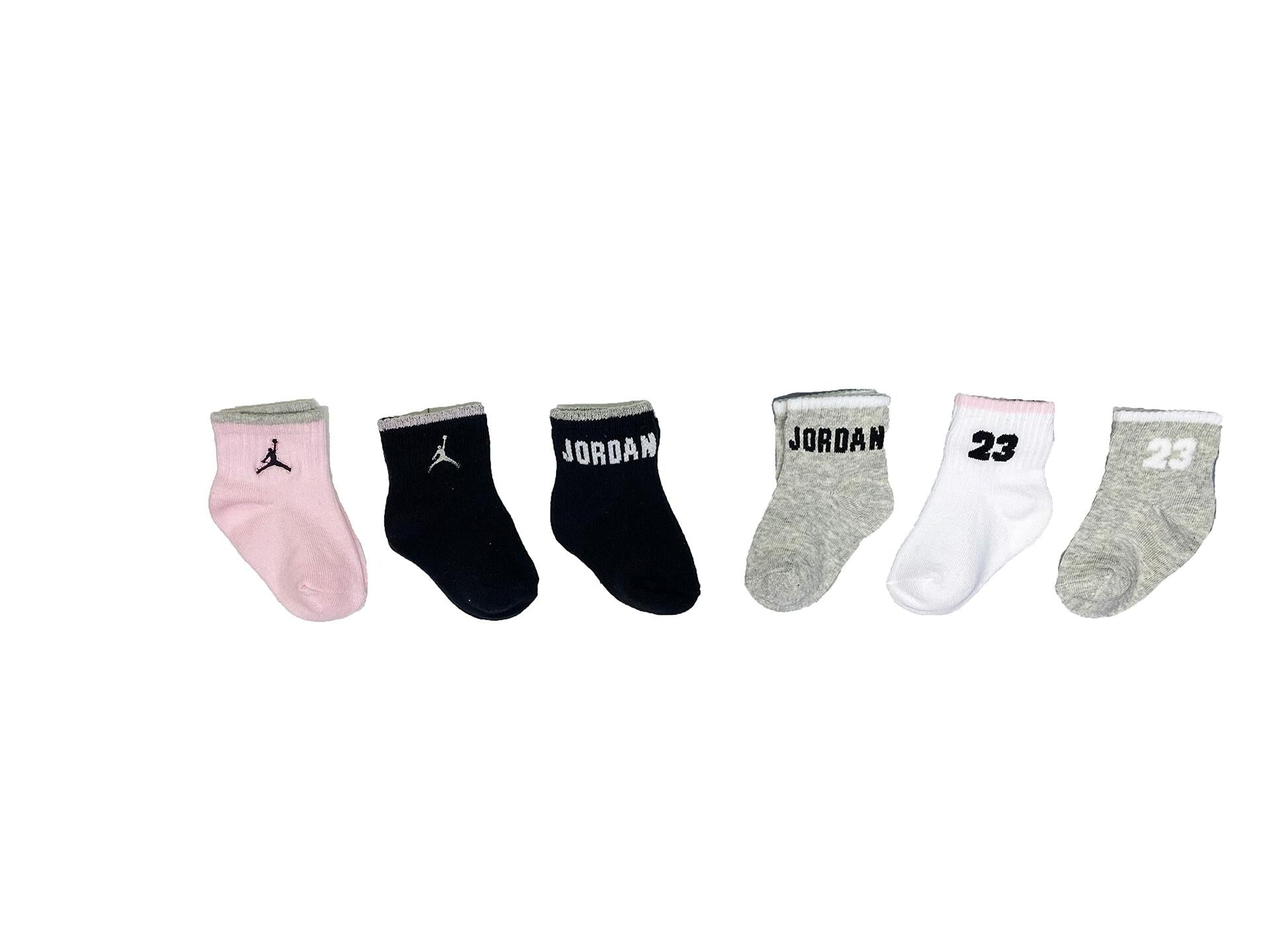 Nike Jordan Baby Girls Legacy Lightweight Ankle Socks 6 Pack 12-24 Months