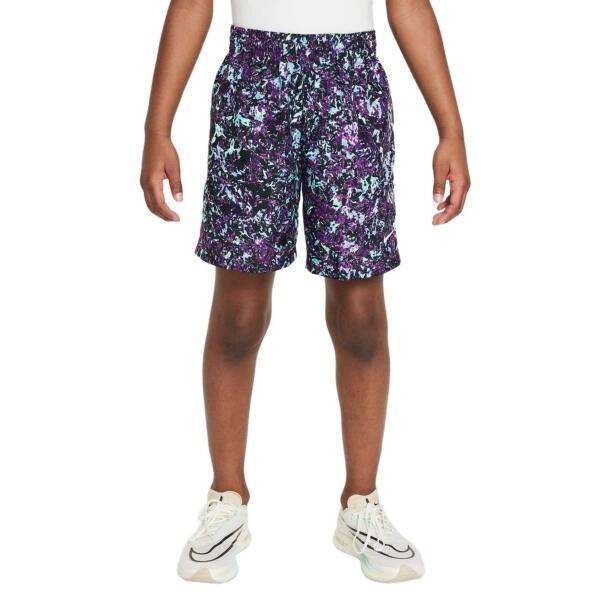 Kids' Nike Multi Speckled Woven Shorts XSmall Viotech/White