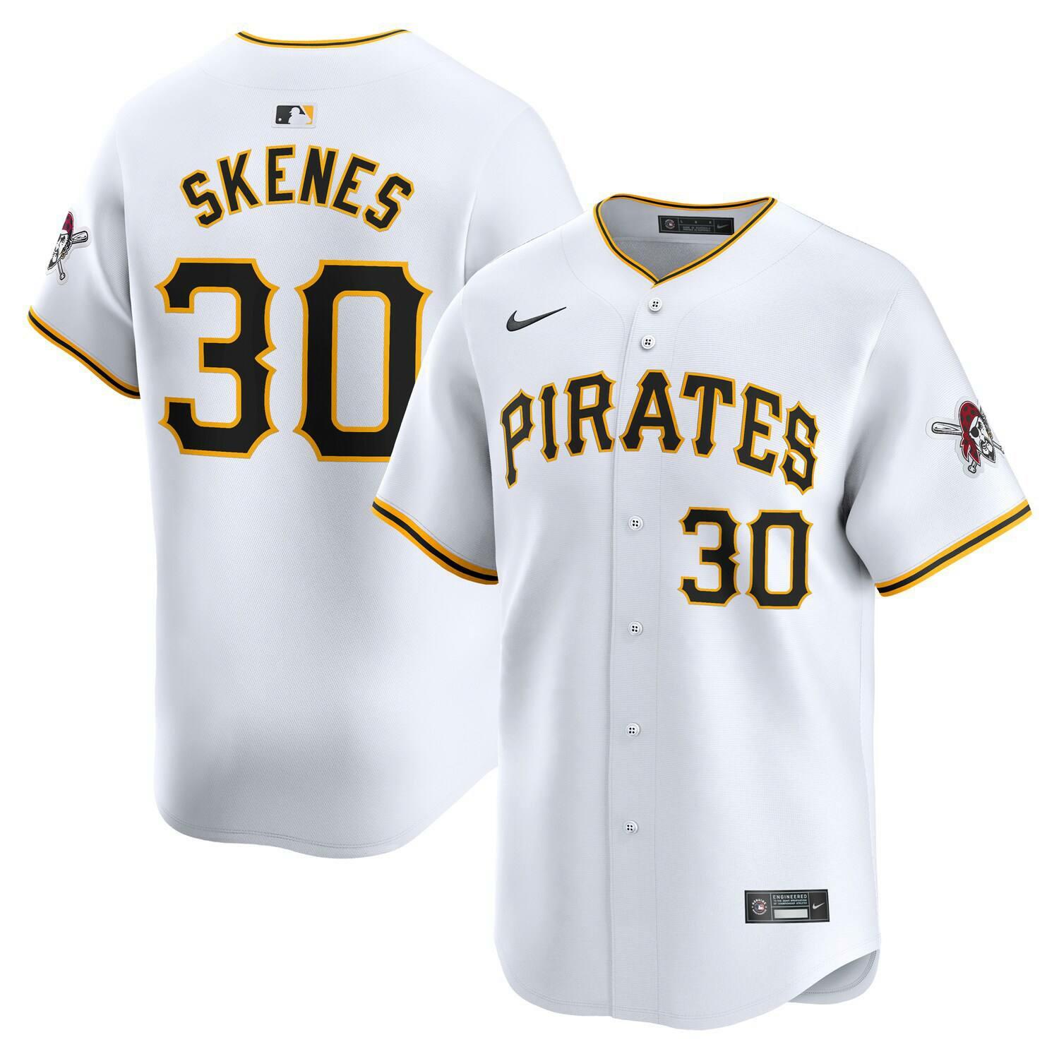 Mens Nike Paul Skenes White Pittsburgh Pirates Home Limited Player Jersey Medium