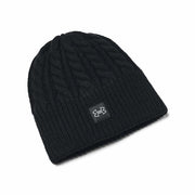 Under Armour Womens Halftime Cable Knit Beanie, (001) Black/Black/Mod Gray