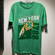 Where I'm from New York Men’s Medium Green T-Shirt NYC Skyline Shamrocks