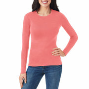 Member's Mark Ladies Long Sleeve Crew Neck Tee Large, Regular, Victorian Mauve)