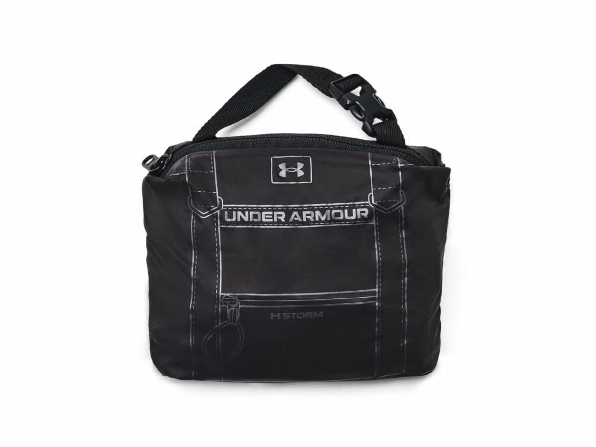 Under Armour Womens Studio Packable Tote Bag, (001) Black / / Metallic Gun Metal