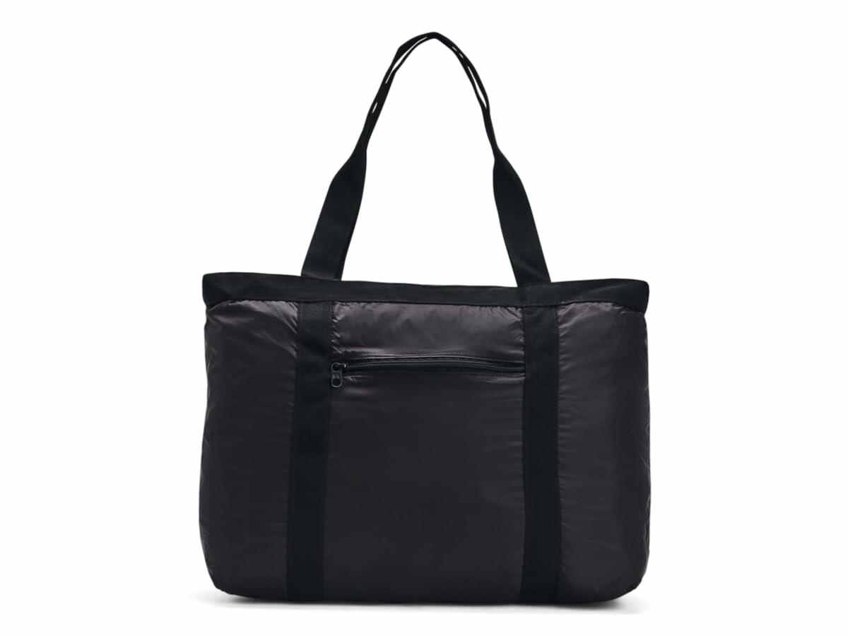 Under Armour Womens Studio Packable Tote Bag, (001) Black / / Metallic Gun Metal