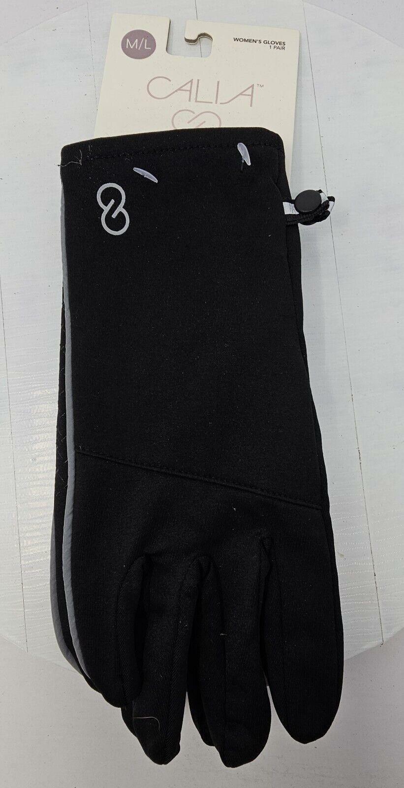 Calia Womens Performance Run Gloves Size M/L Black