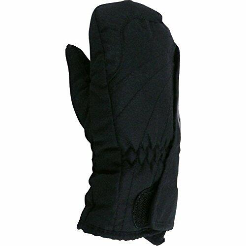 Hot Fingers Youth Zip N Slide Insulated Mittens (Black,Medium)