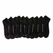 Steve Madden Women's 10 Pairs Low Cut Sport Socks - Black (10 PK) Sock Size 9-11