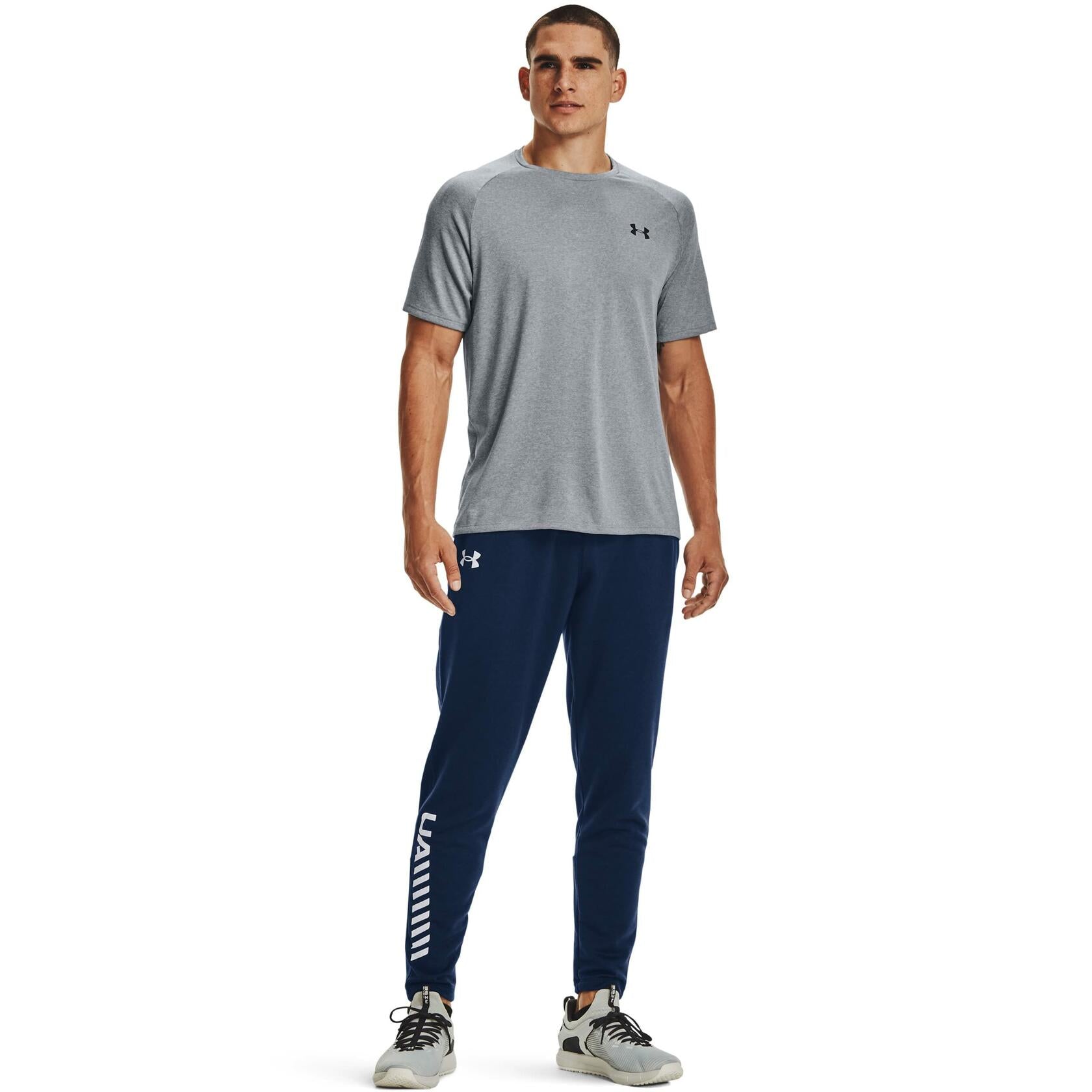 Under Armour Men's Tech 2.0 Short-Sleeve T-Shirt Steel Light Heather/Black Small