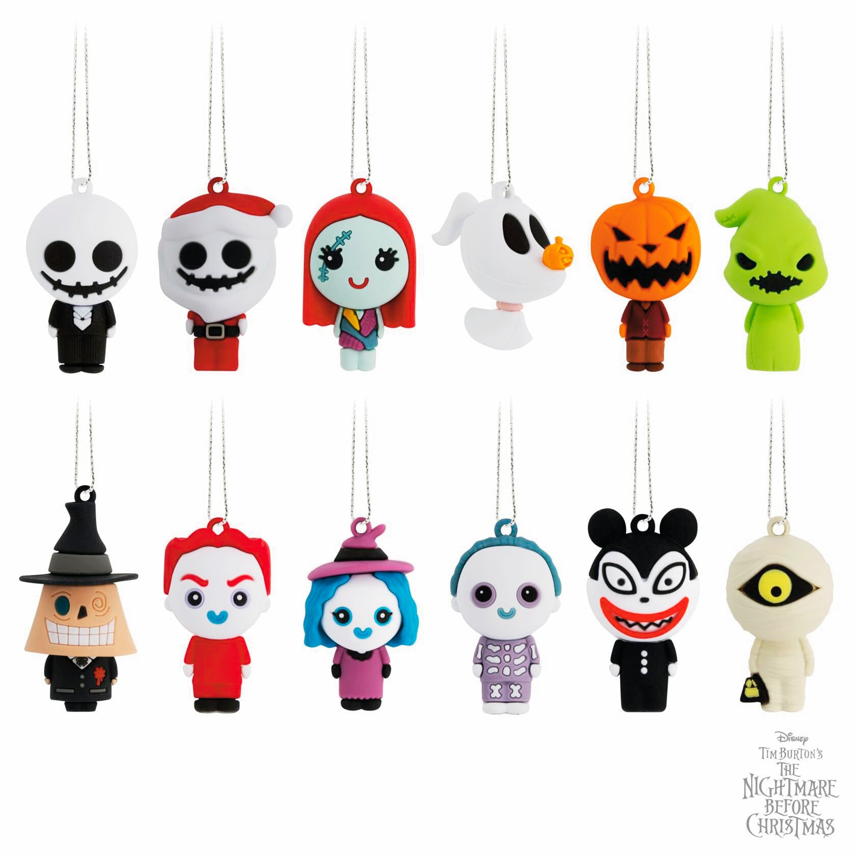 Hallmark Disney Nightmare before Christmas Countdown Calendar w 12 Mini Ornament