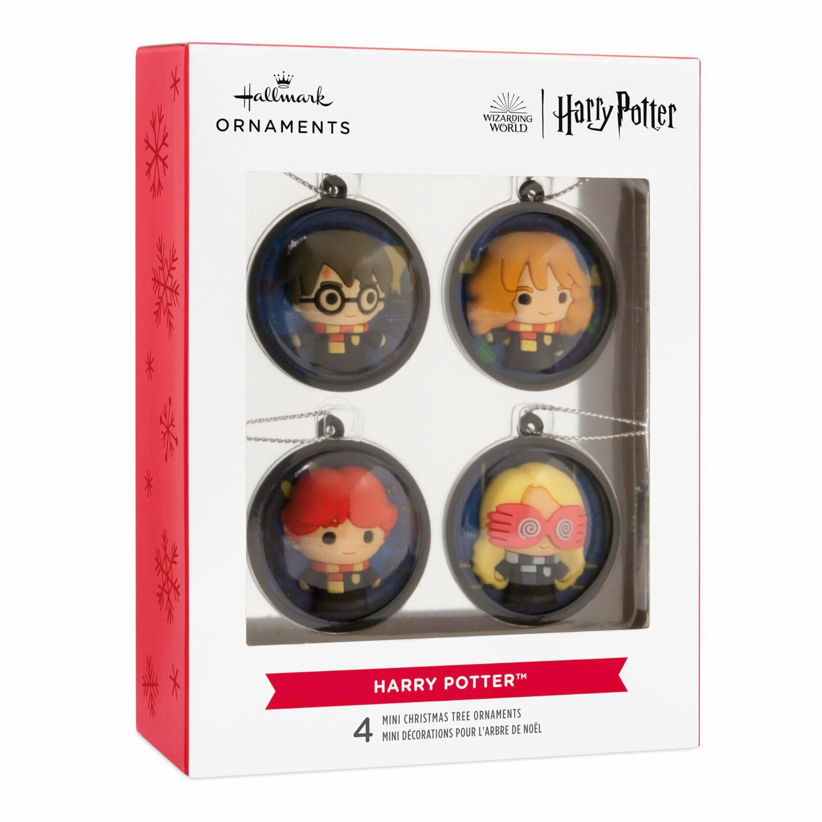 Hallmark Harry Potter Scenes Mini Christmas Ornaments, Shatterproof, Set of 4