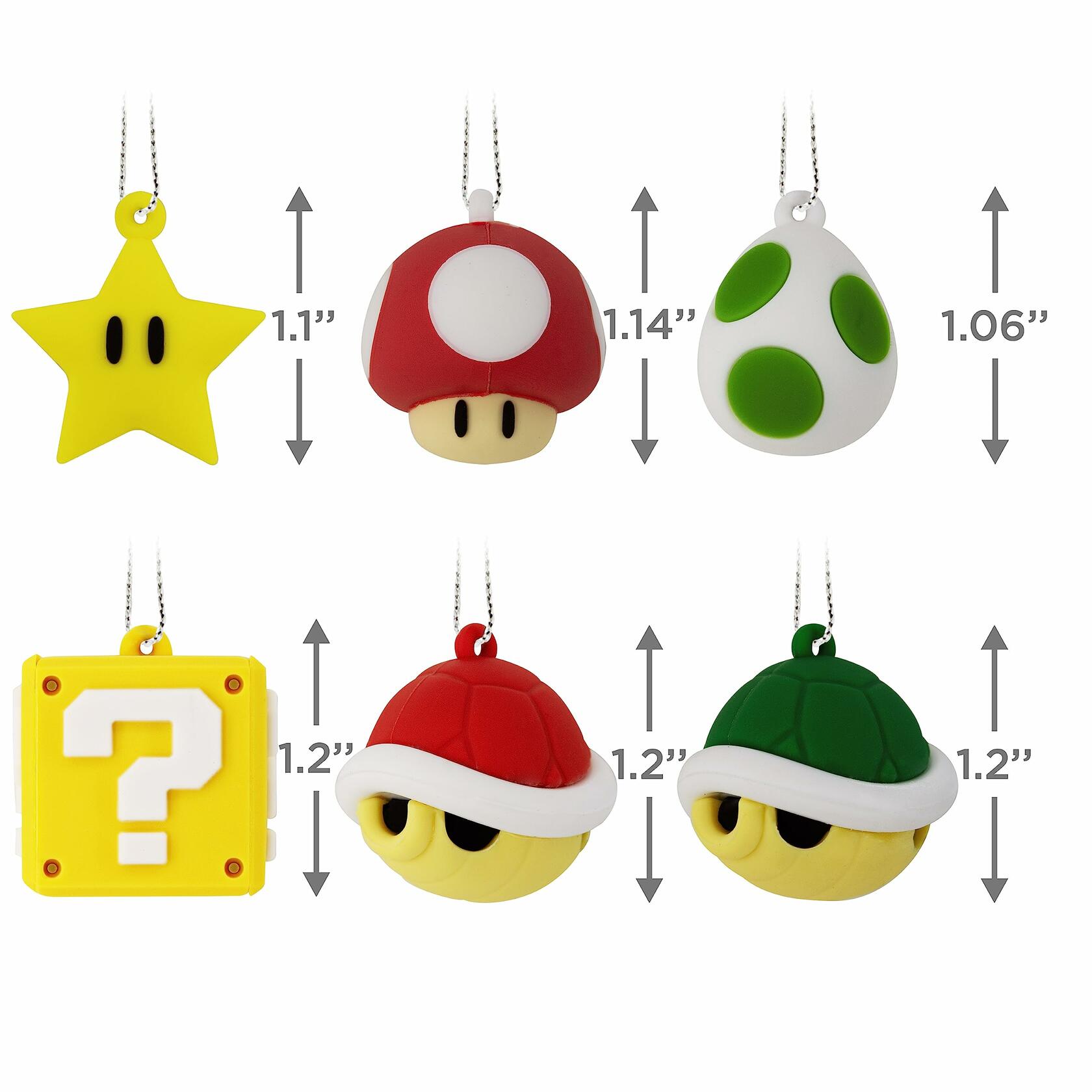 Hallmark Nintendo Super Mario Mini Christmas Ornaments Set of 6