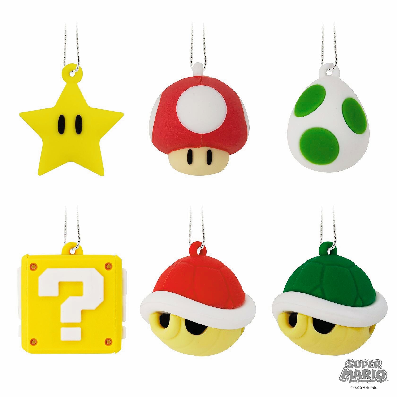 Hallmark Nintendo Super Mario Mini Christmas Ornaments Set of 6