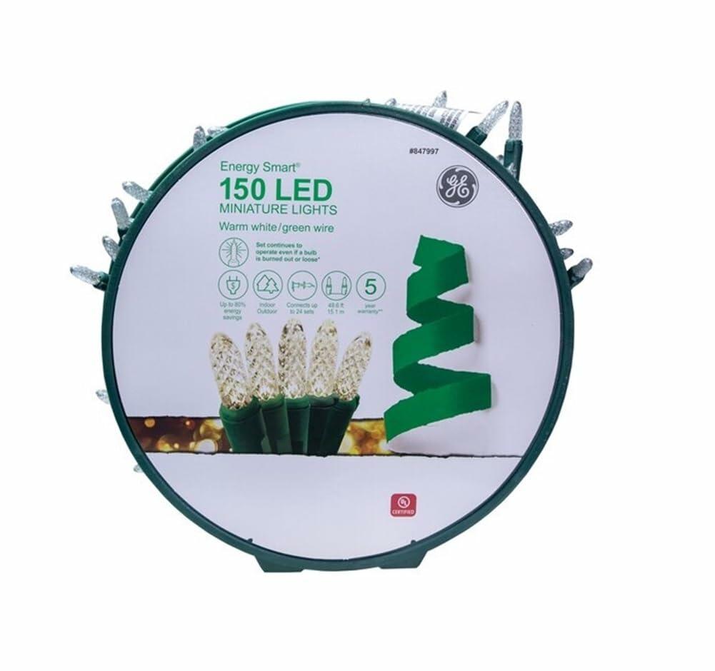 GE Energy Smart 150 LED 49ft Constant Warm White Mini LED Christmas String Light