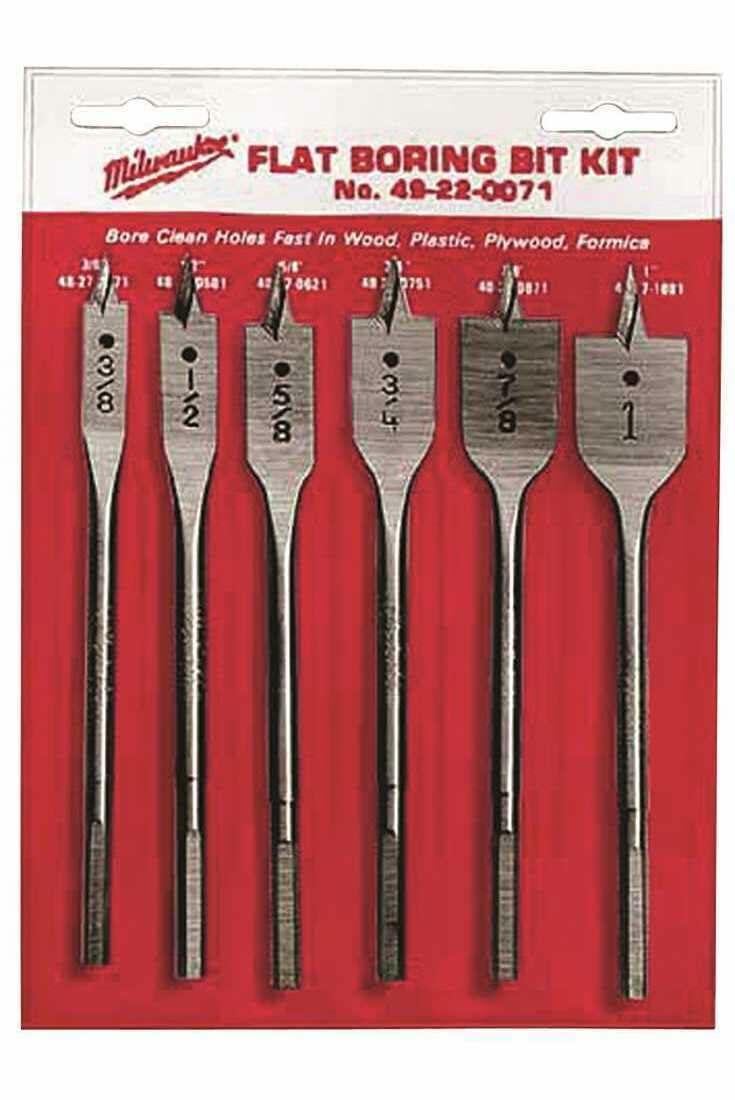 Milwaukee 49-22-0071 Spade Wood Boring Bit Set