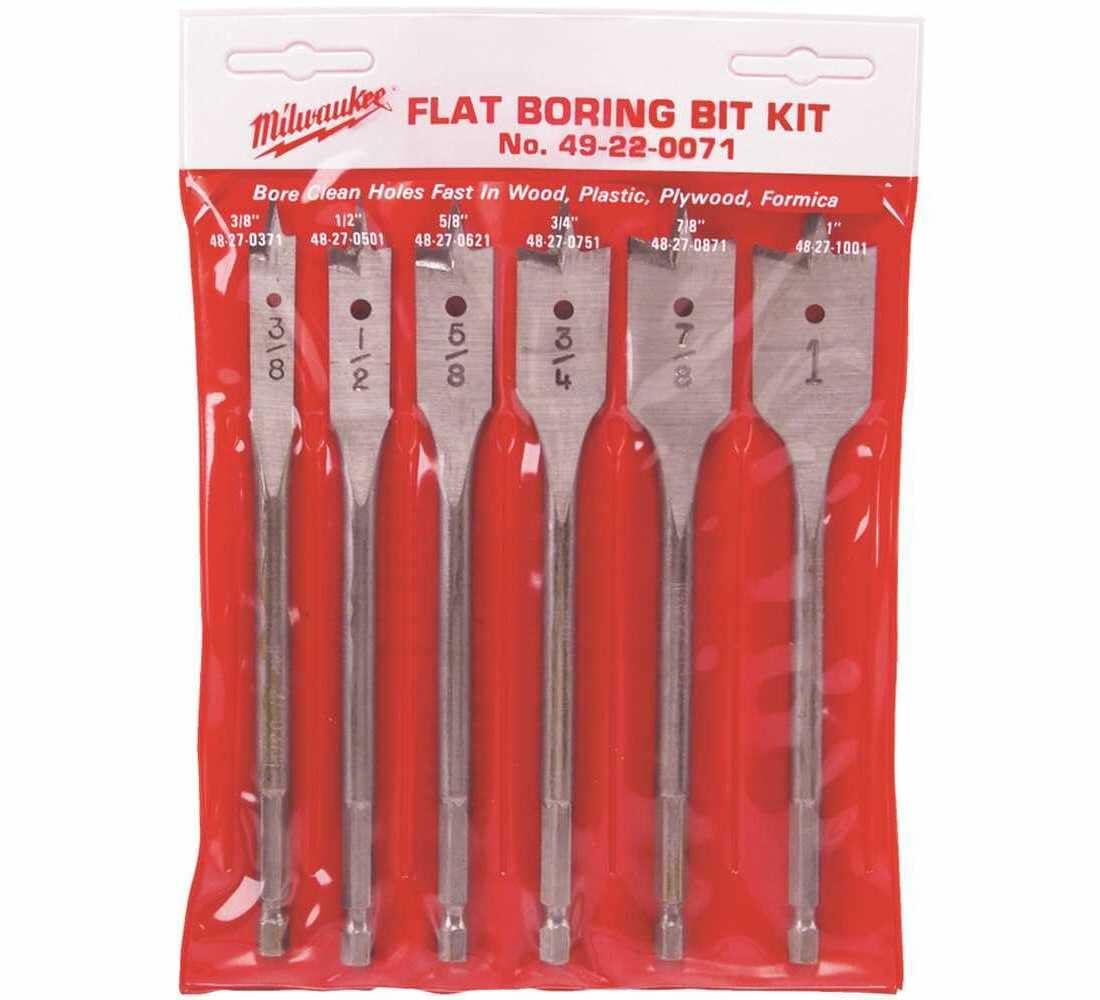 Milwaukee 49-22-0071 Spade Wood Boring Bit Set