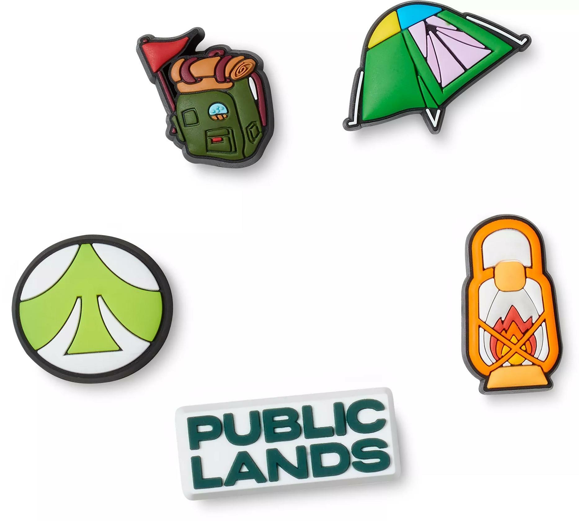 Crocs® Jibbitz Charms – Mixed Characters for Kids Shoes – Public Lands 5-Pack